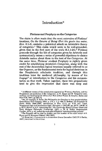Porphyry On Aristotle Categories Steven K Strange