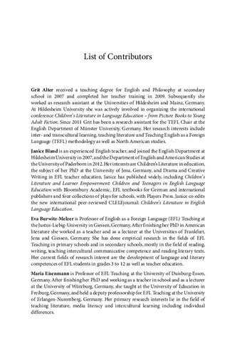 Childrens Literature In Second Language Education Janice Blandand Christiane Ltge Editors