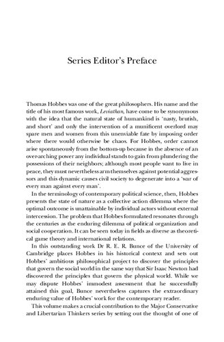 Thomas Hobbes R E R Bunce