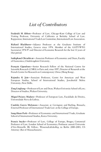 Regional And Global Regulation Of International Trade Francis Snyder Editor