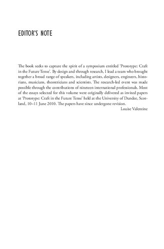 Prototype Design And Craft In The 21st Century Louise Valentine Editor