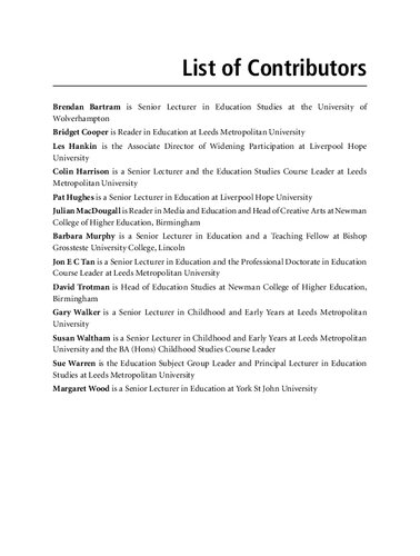 An Introduction To Education Studies Sue Warren
