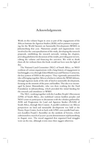 Land And Sustainable Development In Africa The Green Revolution Kojo Sebastian Amanor Sam Moyo Editors