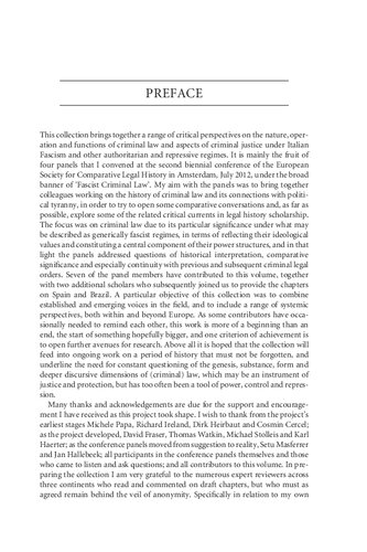 Fascism And Criminal Law History Theory Continuity Stephen Skinner Editor