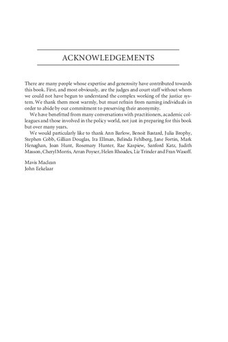 Family Justice The Work Of Family Judges In Uncertain Times John Eekelaar Mavis Maclean