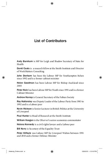 The Socialist Way Social Democracy In Contemporary Britain Roy Hattersley Kevin Hickson Editors