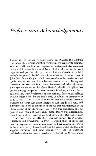 Liberalism And Value Pluralism George Crowder