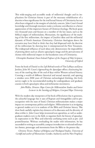 Approaching The Apocalypse A Short History Of Christian Millenarianism John M Court