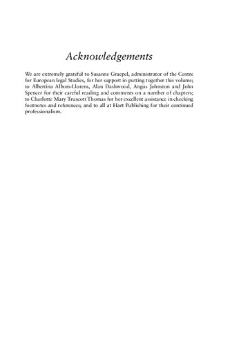 The Cambridge Yearbook Of European Legal Studies Volume 11 20082009 Catherine Barnard Okeoghene Odudu Editors