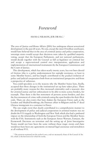 European Police And Criminal Law Cooperation Maria Bergstrm Anna Jonsson Cornell Editors