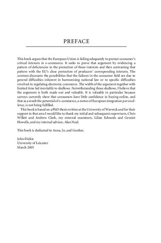 Producers And Consumers In Eu Ecommerce Law John Dickie Llb