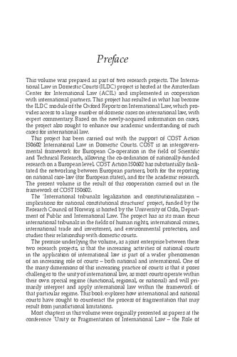 The Practice Of International And National Courts And The De Fragmentation Of International Law Ole Kristian Fauchald