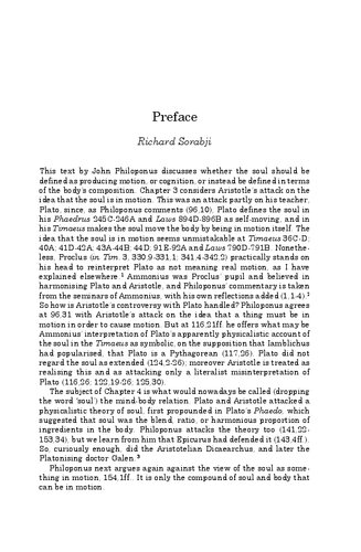 Philoponus On Aristotle On The Soul 135 Philip J Van Der Eijk