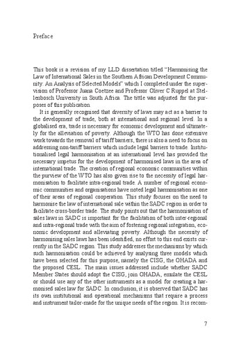 Harmonising Regional Trade Law In The Southern African Development Community Sadc A Critical Analysis Of The Cisg Ohada And Cesl Tapiwa Shumba
