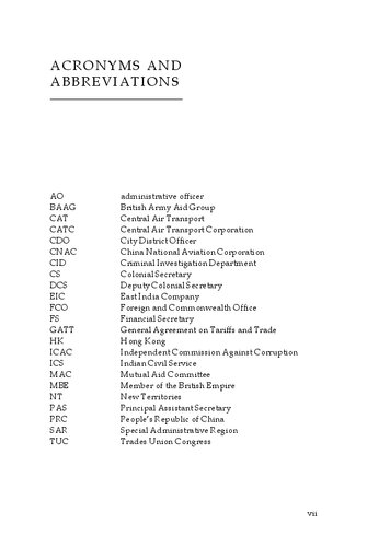 Governing Hong Kong Administrative Officers From The Nineteenth Century To The Handover To China 18621997 Steve Tsang