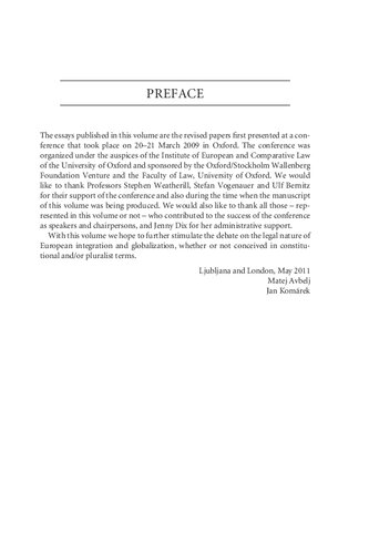 Constitutional Pluralism In The European Union And Beyond Matej Avbelj Jan Komrek Editors