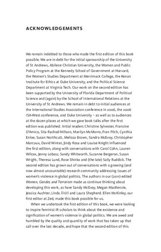 Beyond Mothers Monsters Whores Thinking About Womens Violence In Global Politics Caron E Gentry Laura Sjoberg