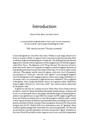 Popular Ghosts The Haunted Spaces Of Everyday Culture Mara Del Pilar Blanco Esther Peeren Editors