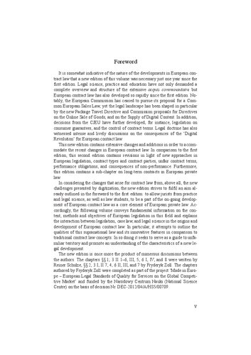 European Contract Law Reiner Schulze Fryderyk Zoll