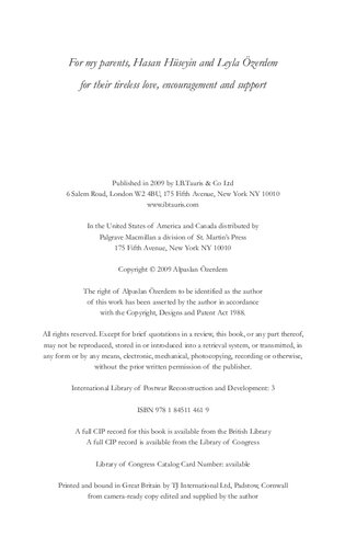 Postwar Recovery Disarmament Demobilization And Reintegration Alpaslan Zerdem