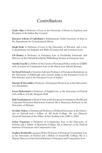 The Harmonisation Of European Contract Law Implications For European Private Laws Business And Legal Practice Stefan Vogenauer Stephen Weatherill Editors