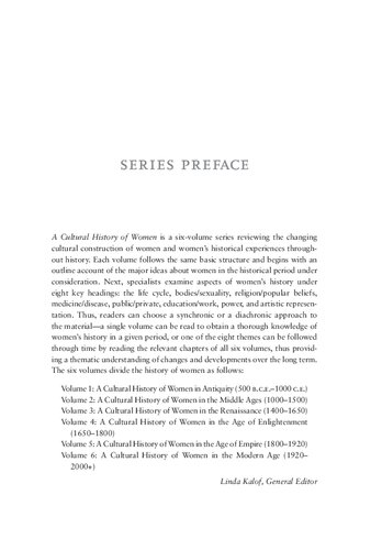 A Cultural History Of Women In The Age Of Enlightenment Ellen Pollak Editor