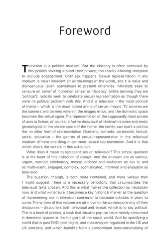 Television Sex And Society Basil Glynn James Aston Beth Johnson Editors