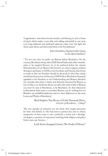 Reason And Religion In Late Seventeenthcentury England The Politics And Theology Of Radical Dissent Christopher J Walker