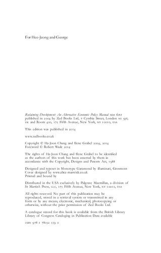Reclaiming Development An Alternative Economic Policy Manual Hajoon Chang Ilene Grabel