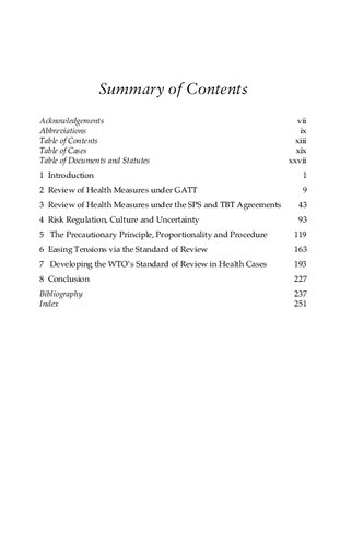 The Power To Protect Trade Health And Uncertainty In The Wto Catherine Button