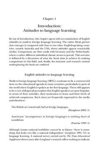 Attitudes To Modern Foreign Language Learning Insights From Comparative Education Brendan Bartram