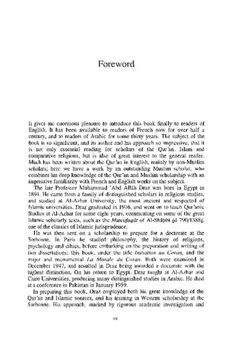 Introduction To The Quran M A Draz