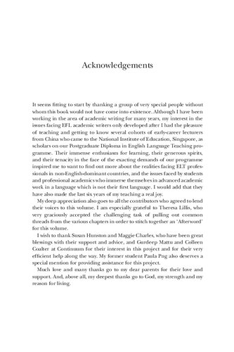 Academic Writing In A Second Or Foreign Language Issues And Challenges Facing Eslefl Academic Writers In Higher Education Contexts Ramona Tang