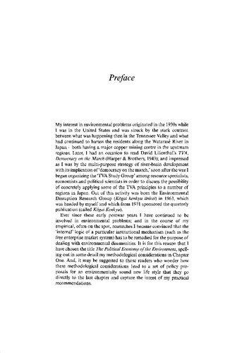 The Political Economy Of The Environment The Case Of Japan Shigeto Tsuru