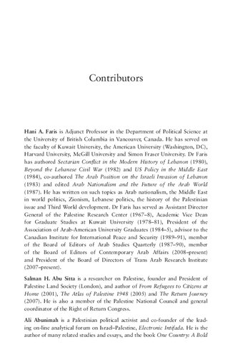 The Failure Of The Twostate Solution 1st Edition Hani A Faris