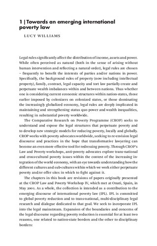 International Poverty Law Lucy A Williams