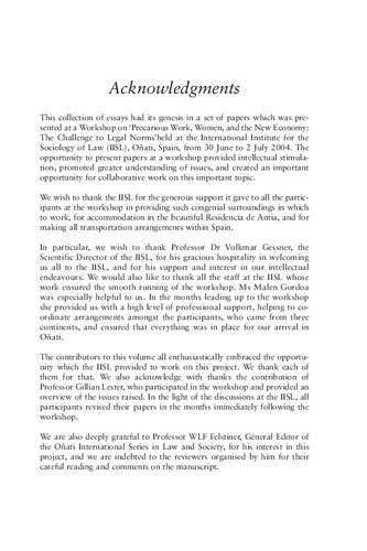 Precarious Work Women And The New Economy The Challenge To Legal Norms Judy Fudge Rosemary Owens Editors