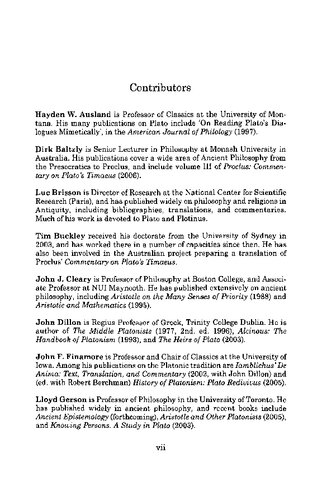 Reading Plato In Antiquity Harold Tarrant Dirk Baltzly Editors