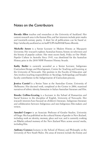 Making Film And Television Histories Australia And New Zealand James E Bennett Rebecca Beirne Editors