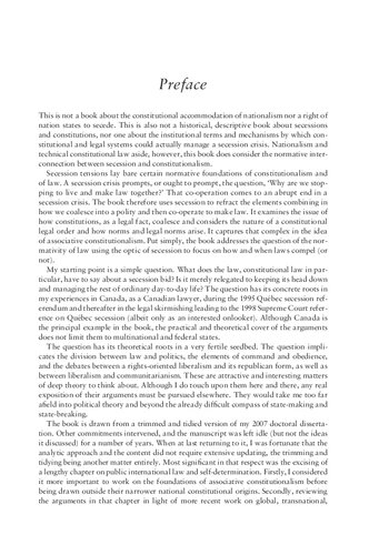 Constitutionalising Secession David Haljan