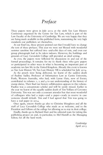 Studies In The History Of Tax Law Volume 6 John Tiley Editor