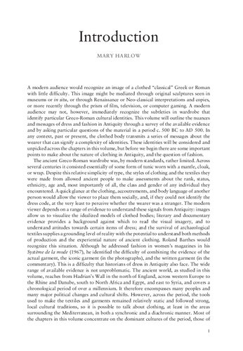 A Cultural History Of Dress And Fashion In Antiquity Volume 1 Mary Harlow Editor