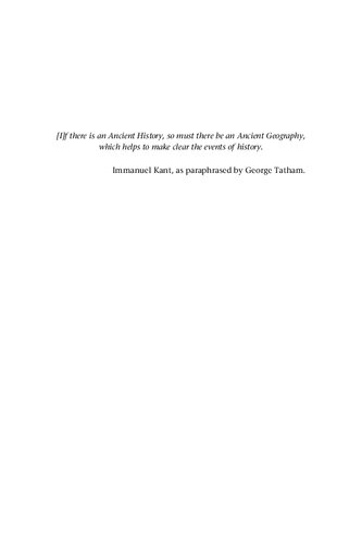Geography And The Classical World Unearthing Historical Geographys Forgotten Past A William Koelsch
