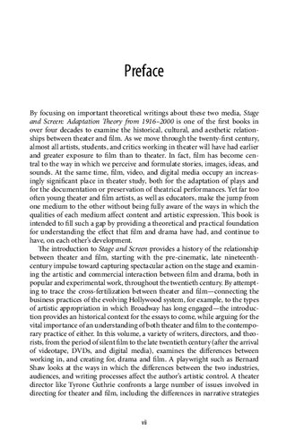 Stage And Screen Adaptation Theory From 1916 To 2000 Bert Cardullo Editor