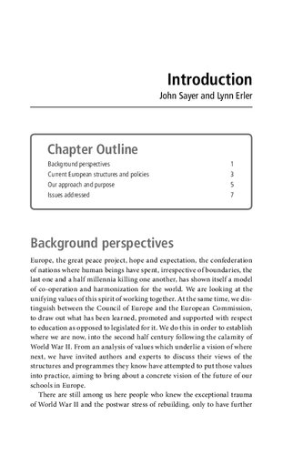 Schools For The Future Europe Values And Change Beyond Lisbon John Sayer Lynn Erler