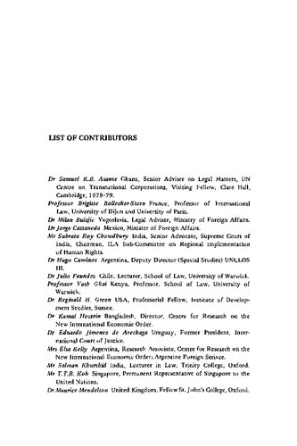 Legal Aspects Of The New International Economic Order Kamal Hossain Editor