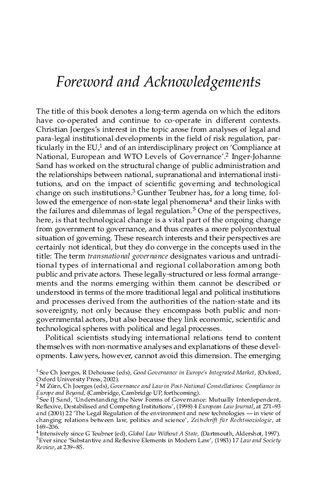 Transnational Governance And Constitutionalism Christian Joerges Ingerjohanne Sand Gunther Teubner Editors