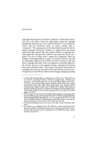 The Struggle In Online Copyright Enforcement Problems And Prospects Sandra V I Schmitz