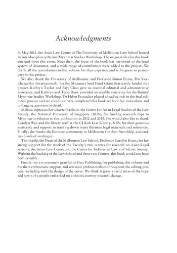 Law Society And Transition In Myanmar Melissa Crouch Tim Lindsey Editors