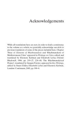 Rhythmanalysis Space Time And Everyday Life Henri Lefebvre Gerald Moore